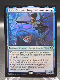 MTG Lady Octopus, Inspired Inventor 0035 Foil Marvel Spider-Man M/NM - Image 1