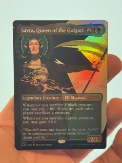 1X FOIL Savra, Queen of the Golgari BORDERLESS MINT MTG Magic Secret Lair Staple - Image 1
