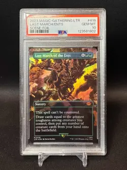 🌈 PSA 10 - Last March of the Ents - Scene FOIL - MTG #418 Lord of the Rings LTR - Image 1