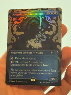 1X FOIL Arcanis the Omnipotent BORDERLESS MINT MTG Magic Secret Lair Staple EDH - Image 2