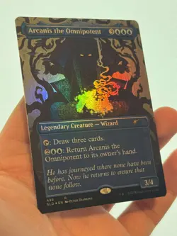 1X FOIL Arcanis the Omnipotent BORDERLESS MINT MTG Magic Secret Lair Staple EDH - Image 3