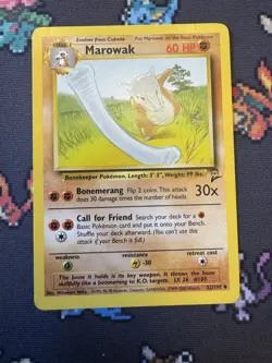 BASE SET 2 - LP - Marowak 52/130 Pokemon VIntage WOTC English (US Seller) - Image 1