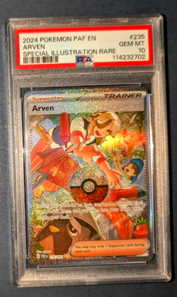 2024 PSA 10 Arven #235 Special Illustration Rare Pokemon TCG Paldean Fates - Image 1