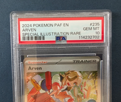 2024 PSA 10 Arven #235 Special Illustration Rare Pokemon TCG Paldean Fates - Image 3