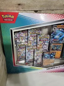 Pokemon Lucario Ex Tyranitar Ex Premium Collection Prismatic Evolution, IN HAND! - Image 2