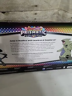 Pokemon Lucario Ex Tyranitar Ex Premium Collection Prismatic Evolution, IN HAND! - Image 5