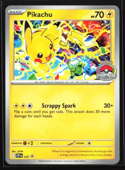 Pokemon Pikachu SVP 225 Scarlet & Violet World Champinoships Black Star Promo NM - Image 1