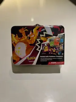 Pokemon TCG Fall 2020 Charizard Collectors Treasure Chest Lunch Box Tin Sealed - Image 1