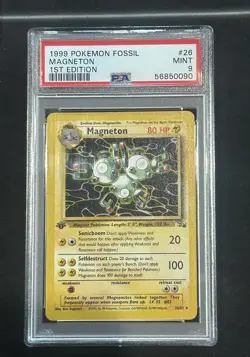 Magneton 26/62 Fossil 1st Edition 1999 Pokemon PSA 9 🔥🔥🔥 - Image 1