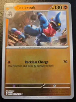 Toxicroak 079/132 Reverse Holo Common Mega Evolution Pokemon TCG - Image 1