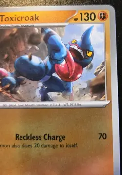 Toxicroak 079/132 Reverse Holo Common Mega Evolution Pokemon TCG - Image 3