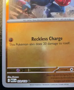 Toxicroak 079/132 Reverse Holo Common Mega Evolution Pokemon TCG - Image 4