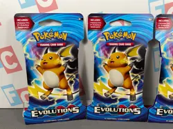 Pokemon Evolutions XY Raichu 3 TCG Sealed Blister Booster Packs Lot Sleeved - Image 2