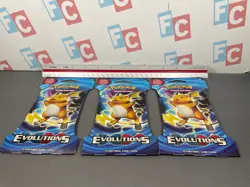 Pokemon Evolutions XY Raichu 3 TCG Sealed Blister Booster Packs Lot Sleeved - Image 4