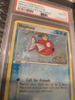 2004 Pokemon EX Magikarp 65 Team Rocket Returns Stamped Reverse Holo PSA 8 - Image 4
