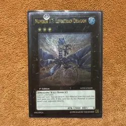 Yugioh Number 17: Leviathan Dragon GENF-EN039 Ultimate Rare 1st Ed LP - Image 1