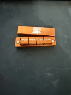 YuGiOh Official YCS Top Cut Metal Dice Set | Orange | New | Konami - Image 1