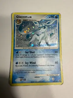 MP/HP Glaceon 20/100 Holo Rare Majestic Dawn Cosmos Pokemon card English - Image 1