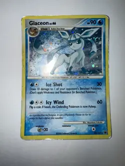 MP/HP Glaceon 20/100 Holo Rare Majestic Dawn Cosmos Pokemon card English - Image 2