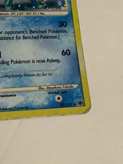 MP/HP Glaceon 20/100 Holo Rare Majestic Dawn Cosmos Pokemon card English - Image 3