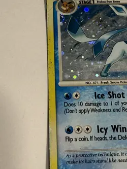 MP/HP Glaceon 20/100 Holo Rare Majestic Dawn Cosmos Pokemon card English - Image 5