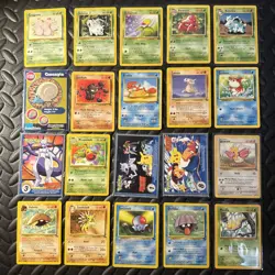 Vintage Pokemon - Fossil - Jungle Mixed Card Lot No Duplicates -20 Vintage Cards - Image 1