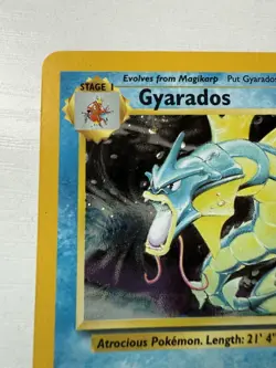 Pokemon GYARADOS Base Set 2 HOLO RARE Card 7/130 WOTC 2nd Edition LP - Image 2