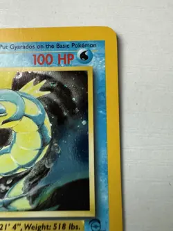 Pokemon GYARADOS Base Set 2 HOLO RARE Card 7/130 WOTC 2nd Edition LP - Image 3