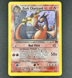 Pokemon Dark Charizard Holo Rare Card #4/82 - Team Rocket Series - LP - Image 1