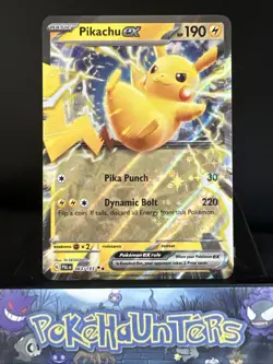 Pokemon Card Pikachu EX 063/193 Paldea Evolved Half Art Double Rare NM - Image 1