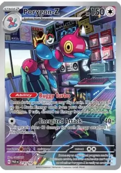 Pokemon Porygon-Z TCG Holo Card 214/182 Sv04: Paradox Rift Illustration Rare - Image 1