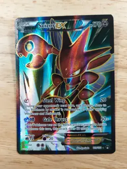 Scizor EX 119/122 Breakpoint NM Ultra Rare Full Art Pokemon Card - Image 1