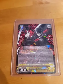 Persona 5 Trading Card Weiss Schwarz P5/S45-001 RR HOLO Protagonist English - Image 1