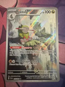 Pokemon Card Fraxure 077/064 Shrouded Fable Illustration Rare Near Mint - Image 1
