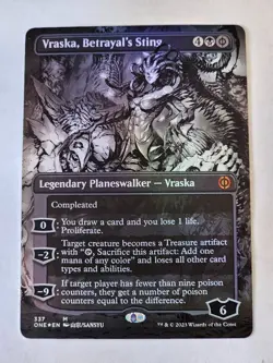 MTG -Vraska, Betrayal's Sting FOIL Borderless - Phyrexia All Will Be One - Image 1