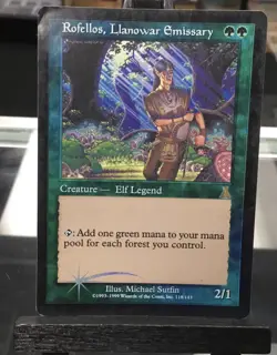 MTG Rofellos, Llanowar Emissary Foil, MP - 118/143 Magic the Gathering - Image 1