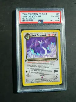 Pokemon PSA 8 1ST EDITION DARK DRAGONAIR 33/82 - TEAM ROCKET SET - NM/MINT - Image 1