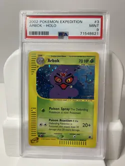 2002 Pokemon TCG E-Series Expedition #3/165 Arbok Holo PSA 9 - Image 1