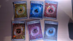 LOT OF 6- Pokemon "Stellar Crown: (Horizontal Holo Basic Energy Cards) - Image 1