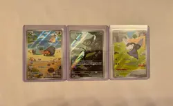 🔥Pokemon TCG Lot of 3 Black Bolt Illustration Rares Dwebble Axew Drilbur NM - Image 1
