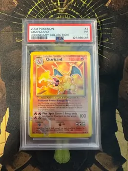 Pokemon Charizard 3/110 Legendary Collection PSA 1 - Image 1