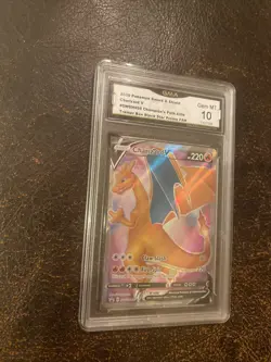 2020 Pokemon Promo #SWSH050 Charizard V Champion’s Path ETB GMA 10 🐉🔥 - Image 3