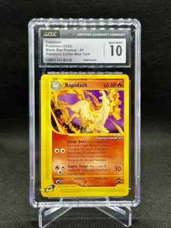 Pokemon TCG Rapidash Pokemon Center NY 2002 Black Star Promo 51 CGC GEM MINT 10 - Image 1