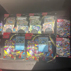 LOT Pokemon Mega Evolution 2x Booster Bundle 2x Mini Tins, 2x 3 Pk Blister + 4 - Image 1