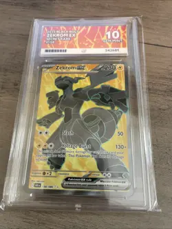 Pokemon TCG Zekrom EX 158/086 Scarlet Violet Black Bolt Secret Rare Ace 10 - Image 1