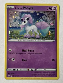 Pokemon TCG Galarian Ponyta SWSH013 Black Star Promo Cosmos Holo Ungraded - Image 1
