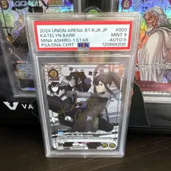 Kaiju No 8 Union Arena Mina Ashiro Autograph Card Signed By Katelyn Barr PSA - Image 1
