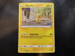Pikachu 027/078 🌀 DOUBLE SWIRL Pokemon Go Cosmos Holo Promo Pokemon Card NM - Image 1