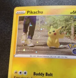 Pikachu 027/078 🌀 DOUBLE SWIRL Pokemon Go Cosmos Holo Promo Pokemon Card NM - Image 2