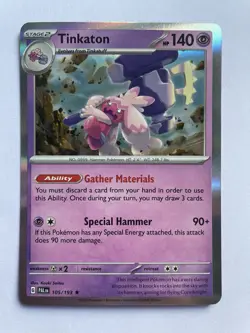 Pokemon Tinkaton Sv02 Paldea Evolved Reverse Holo Card 105/193 Near Mint NM - Image 2